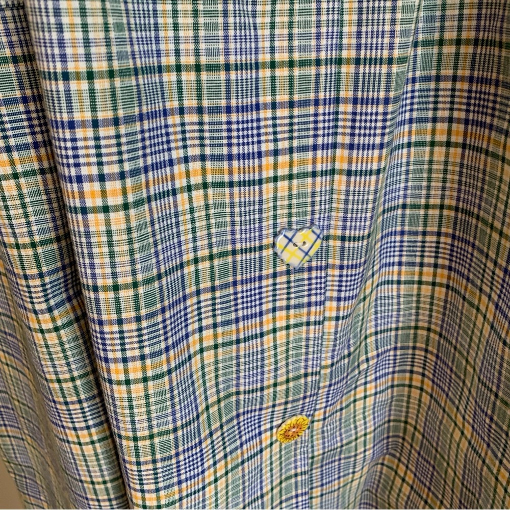 Vtg HANDMADE USA COTTAGECORE PLAID JUMPER DRESS Pinafore Trad Farmhouse Buttons - Picture 6 of 9